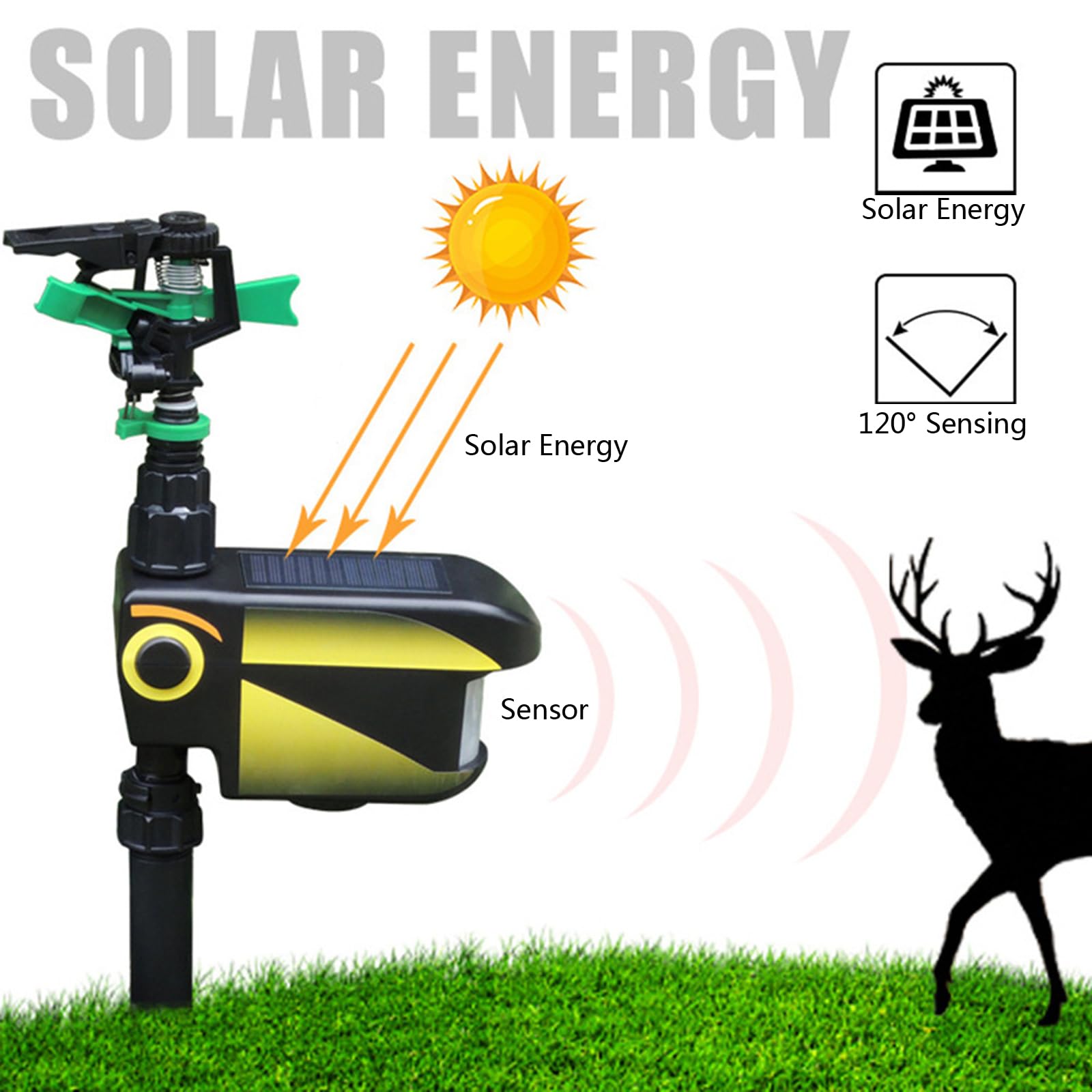 Irrigatore da giardino ad energia solare: timer programmabile, design resistente alle intemperie e facile installazione per irrigazione da giardino all'aperto