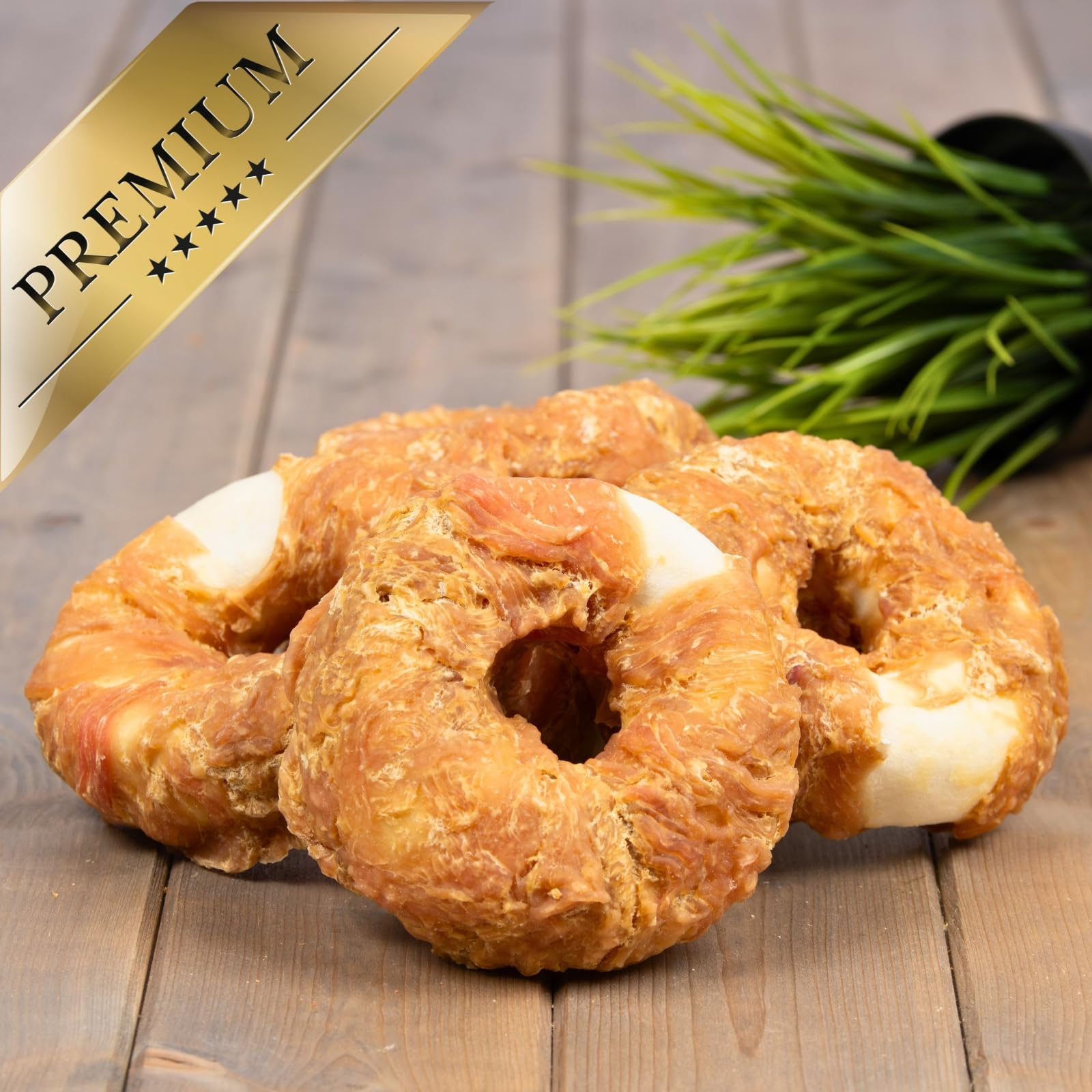 Lyra Pet® 5 kg Kauringe mit Hühnerbruststreifen - Kausnack für Hunde | Leckerli für Hunde - Kauartikel aus Rinderhaut mit Huhn - Proteinreiche Belohnung - Gut bekömmliches, fettarmes Hundefutter
