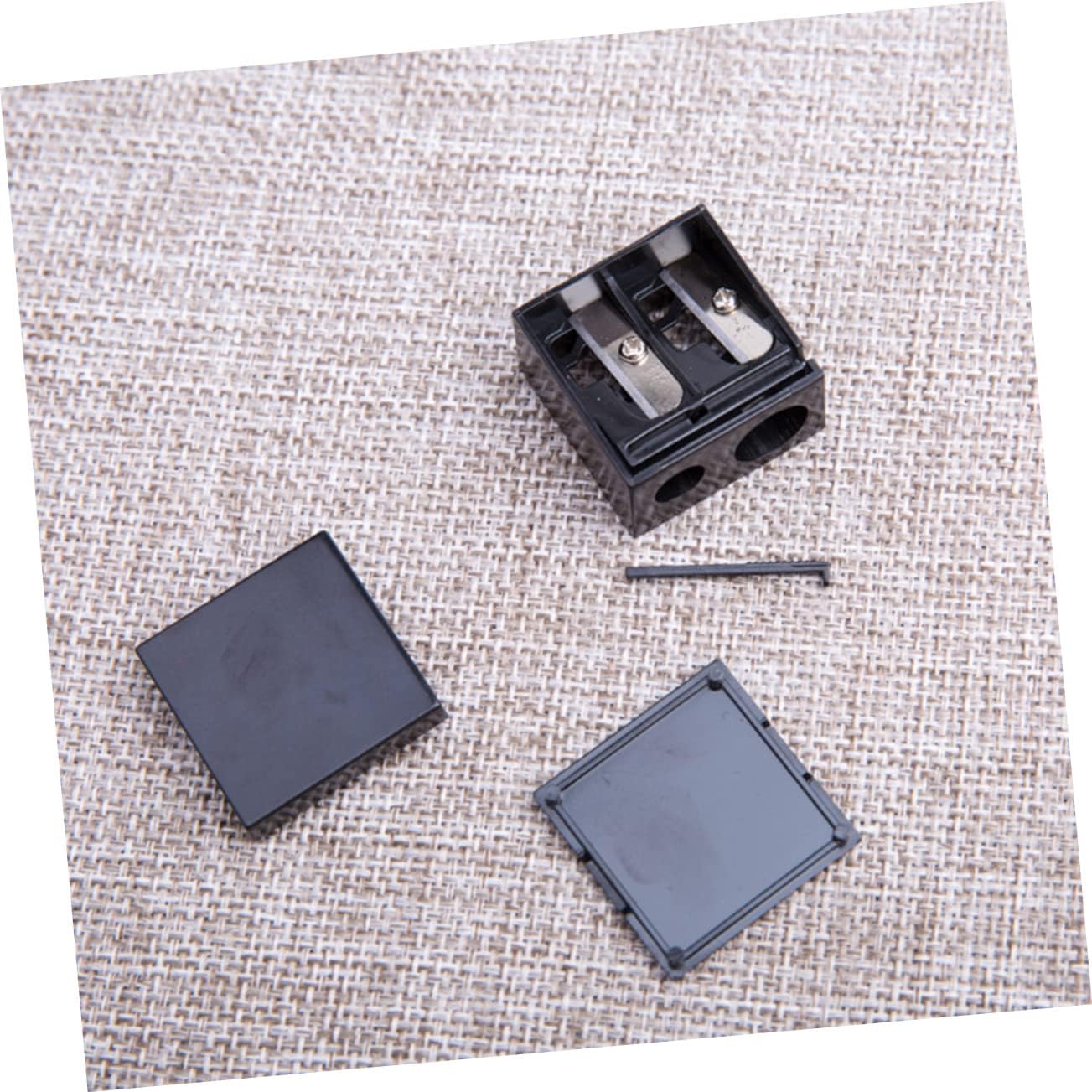 CALLARON 6pcs Dual Hole Brow Pencil Sharpener Set for Makeup Artists Portable Eyebrow Pencil Sharpener for Travel