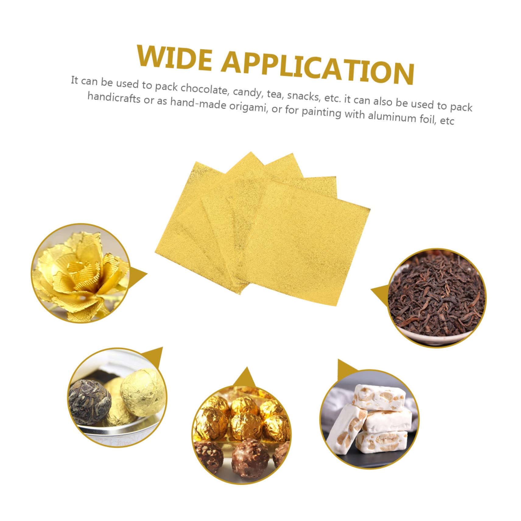 100 pz/set Lamina di Cioccolato Carta Caramelle Involucri di Alluminio Dolci Pacchetto Decorazioni di Nozze Accessori per la Casa per Feste