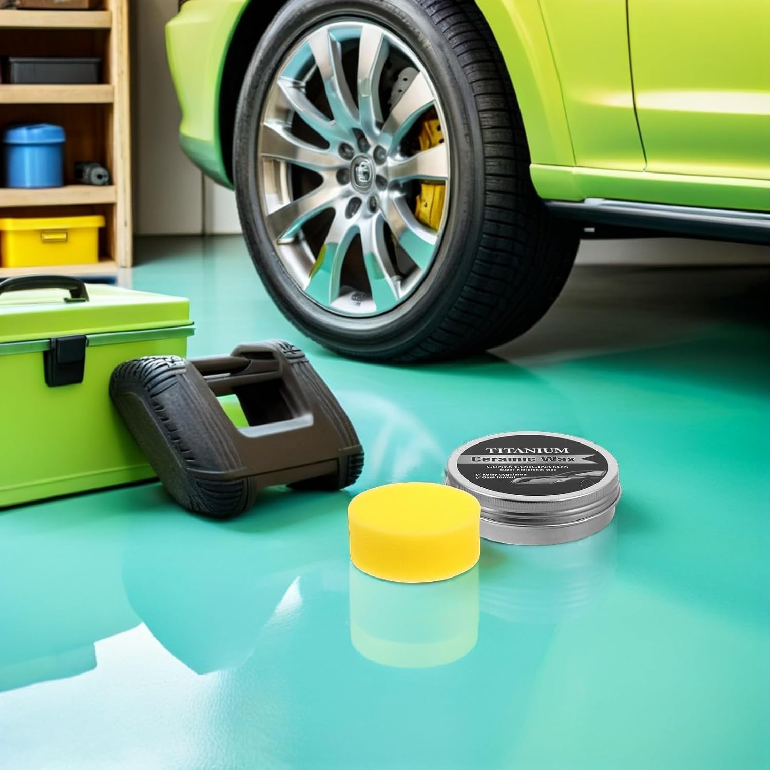 Zerodeko Car Scratch Repair Wax for Vehicles with Effortless Application and Universal Compatibility Includes Sponge and Metal Tools for Car Exteriors and Paint and Scratch Removal