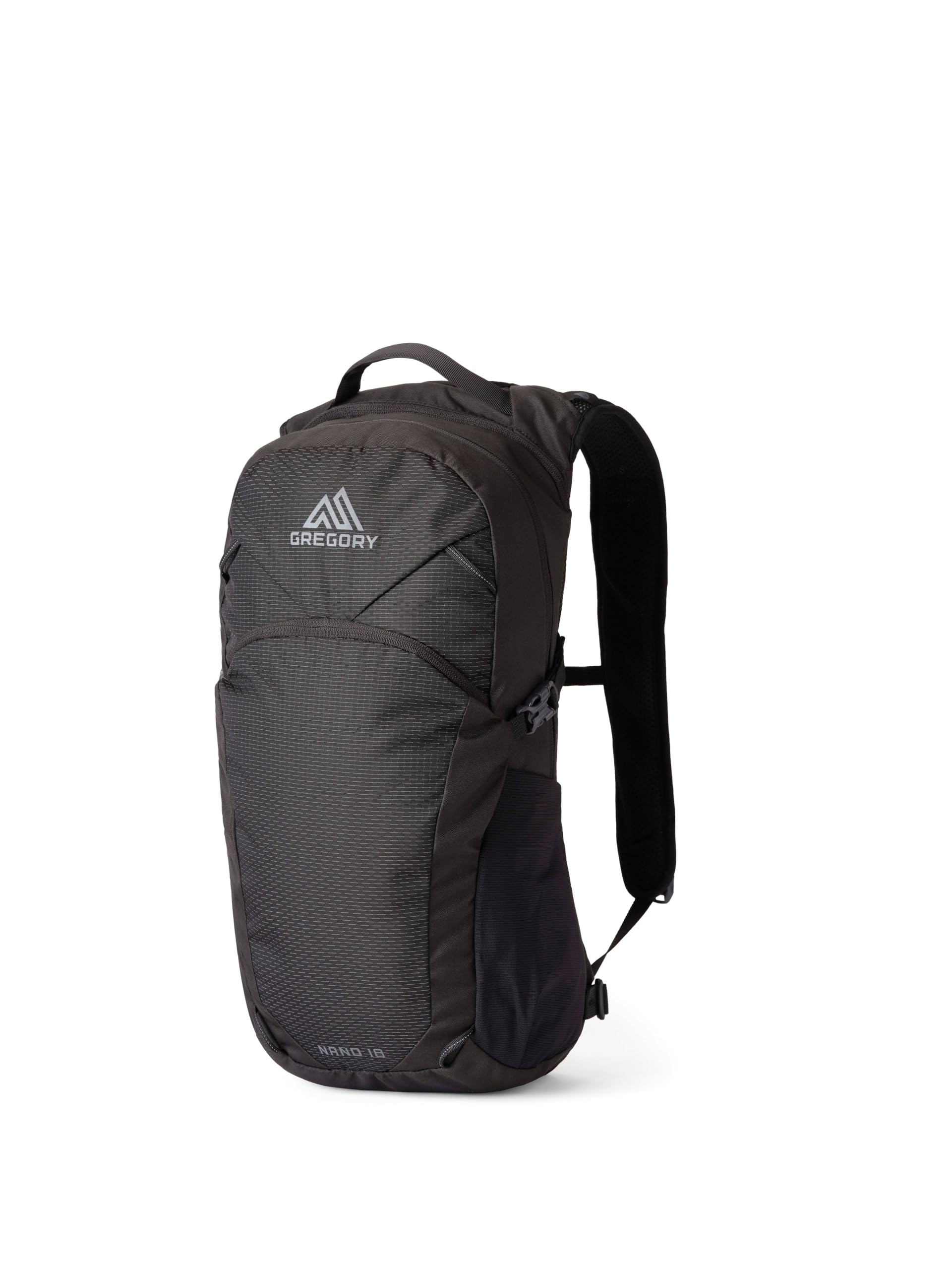 Gregory Essential Hiking - Nano 18 - Casual Backpack, 51 cm, 18 L, 0.48 KG, Lightweight day backpack, Reservoir Compatible, Colorful backpack, Black (Optic Black)