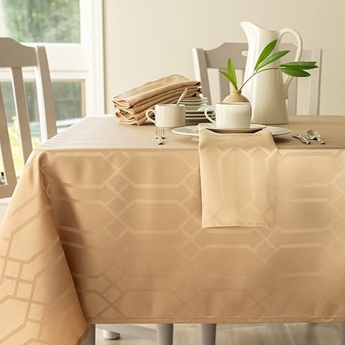 Miniatura 4 de Benson Mills Chagall - Mantel de tela a prueba de derrames, para uso diario, fiestas, bodas y mantel de festividades (60 x 84 pulgadas, rectangular,