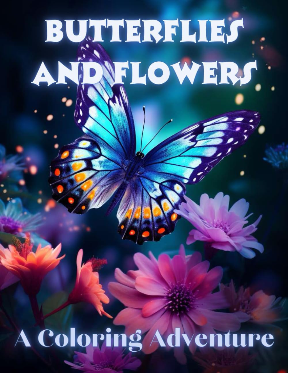 Butterflies and Flowers.: A Coloring Adventure. 45 Beautiful Pictures of Butterflies and Flowers. Calming and Relaxing.