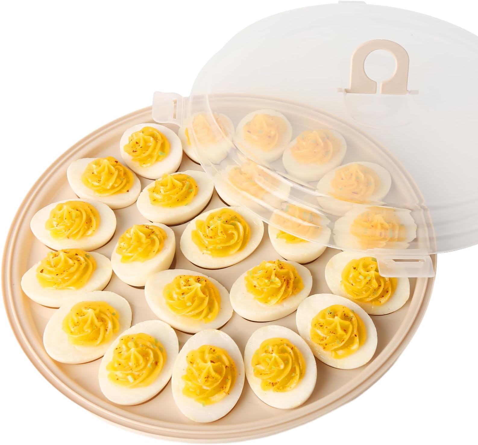 HSHQING Ceramic Deviled Egg Platter Holder Easter Chicks