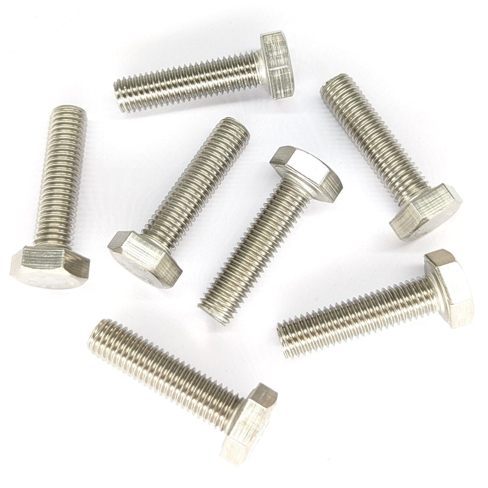 5x M6 x 80mm A4 Stainless Steel Marine Bolts, Grade A4-316, Set Screws, Fully Threaded Hexagon Head Bolts, Corrosion-Resistant Hex Bolts for Marine Applications DIY Industrial