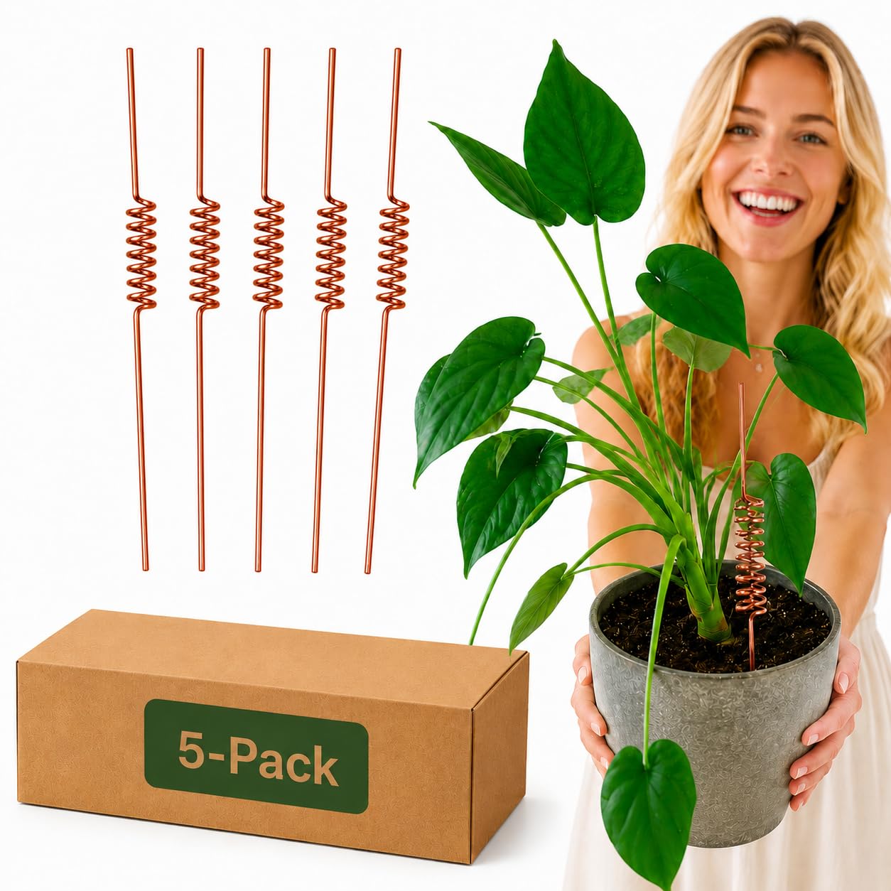 JETO 5 Pack 7.6g Copper Garden Stakes for Electroculture Gardening โ image 1