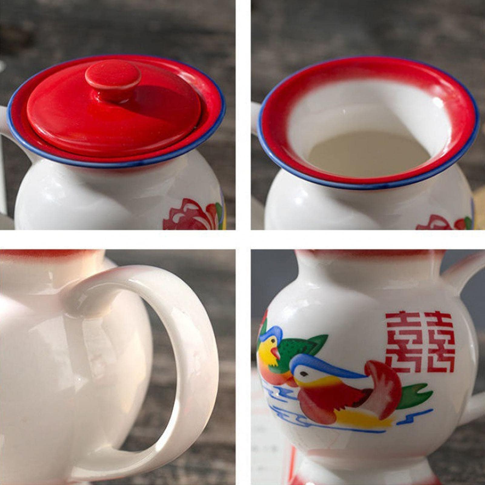 Generico Tazza Ceramica Alta con Manico Grande Capacità 400ml per Caffè Tè Latte e Bevande Calde Design Moderno e Funzionale per Colazione e Regali