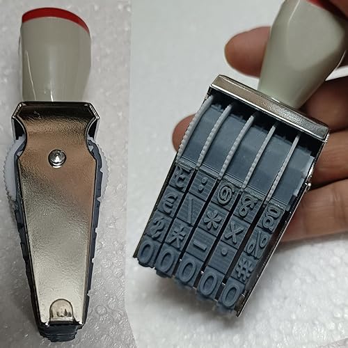 Miniatura 7 de ZENG Sello numérico, sello de goma personalizado, símbolo de número de dígito, rueda rodante, sello de tinta multifunción para álbumes de recortes