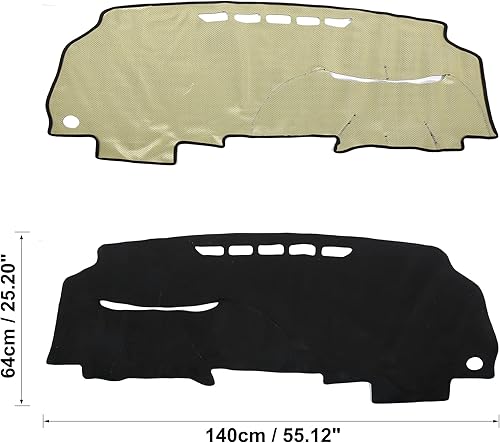 Miniatura 6 de X AUTOHAUX Cubierta del tablero del coche antideslizante alfombra protectora para Honda Civic 2006 2007 2008 2009 2010 2011