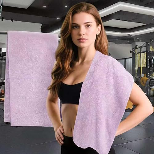 Miniatura 15 de Toallas de entrenamiento para gimnasio (2 piezas, 14 x 31 pulgadas), 100% algodón, transpirable, suave y absorbente, toalla deportiva para yoga,