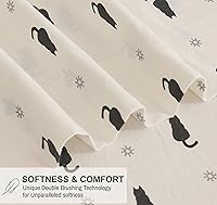 Vista 341 de RUVANTI Flannel Sheets Twin Size - 100% Cotton Double Brushed Twin Sheets Set, Deep Pockets 16 Inches, All Seasons Breathable & Extra Soft Bed Bali