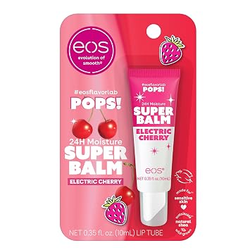 eos 24H Moisture Super Balm- Electric Cherry, Limited-Edition Lip Mask, 0.35 fl oz