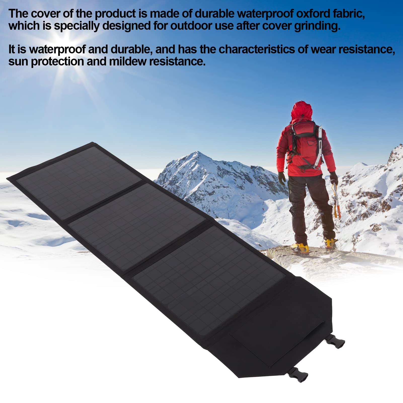 Pannelli solari portatili USB da 60 W Pannelli solari pieghevoli Caricatore solare solare con borsa pieghevole per tablet da campeggio