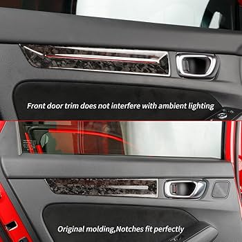 Amazon | JSWAN 4個 リアルカーボンファイバー車のドアパネル