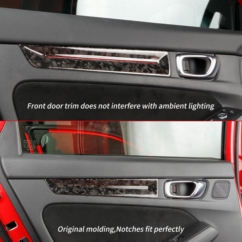 Amazon | JSWAN 4個 リアルカーボンファイバー車のドアパネルカバー