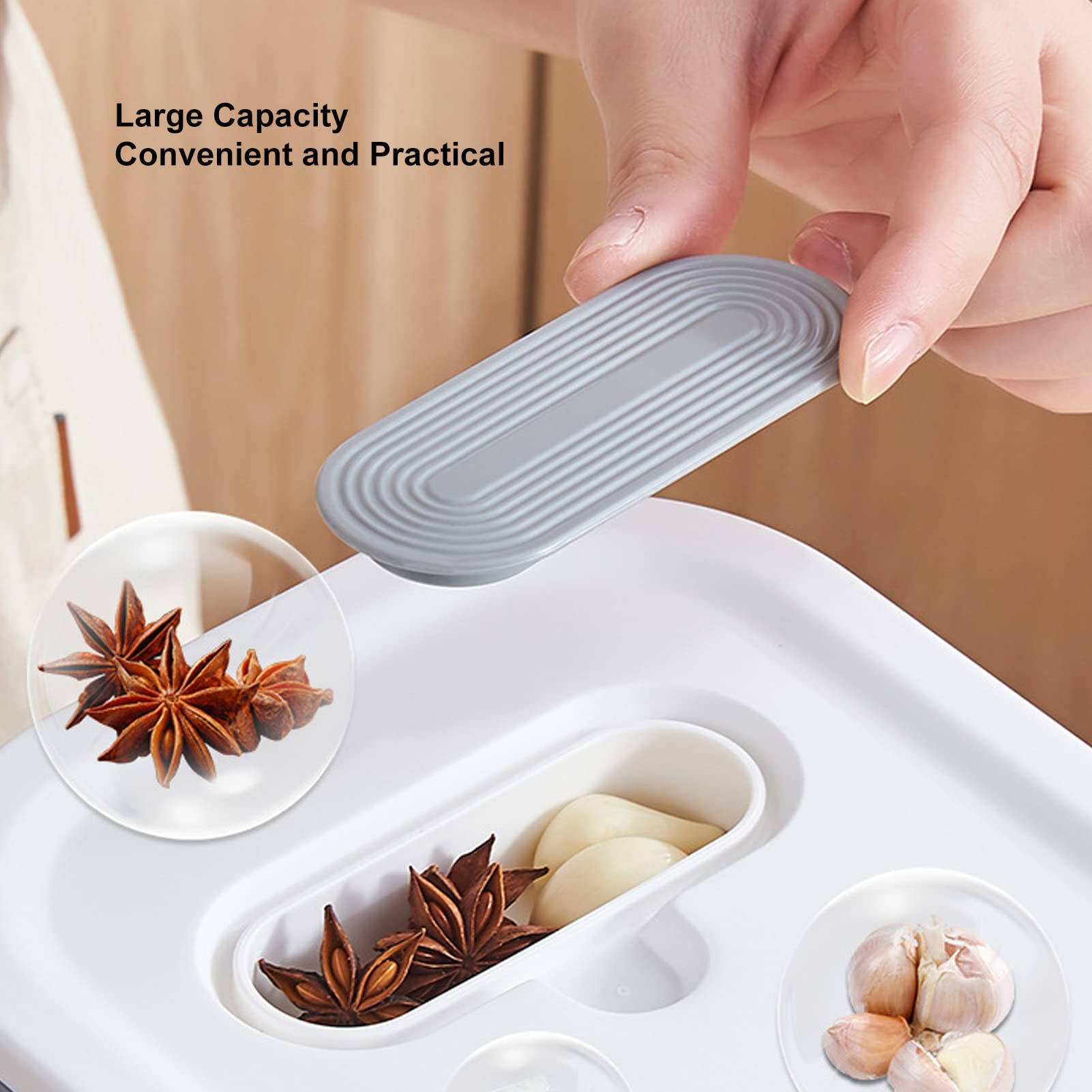 Hidyliu Dispenser di Riso di Grande capacità per con Contenitore per Cereali Trasparente e Misurino in Materiale PP Resistente (Piccola)