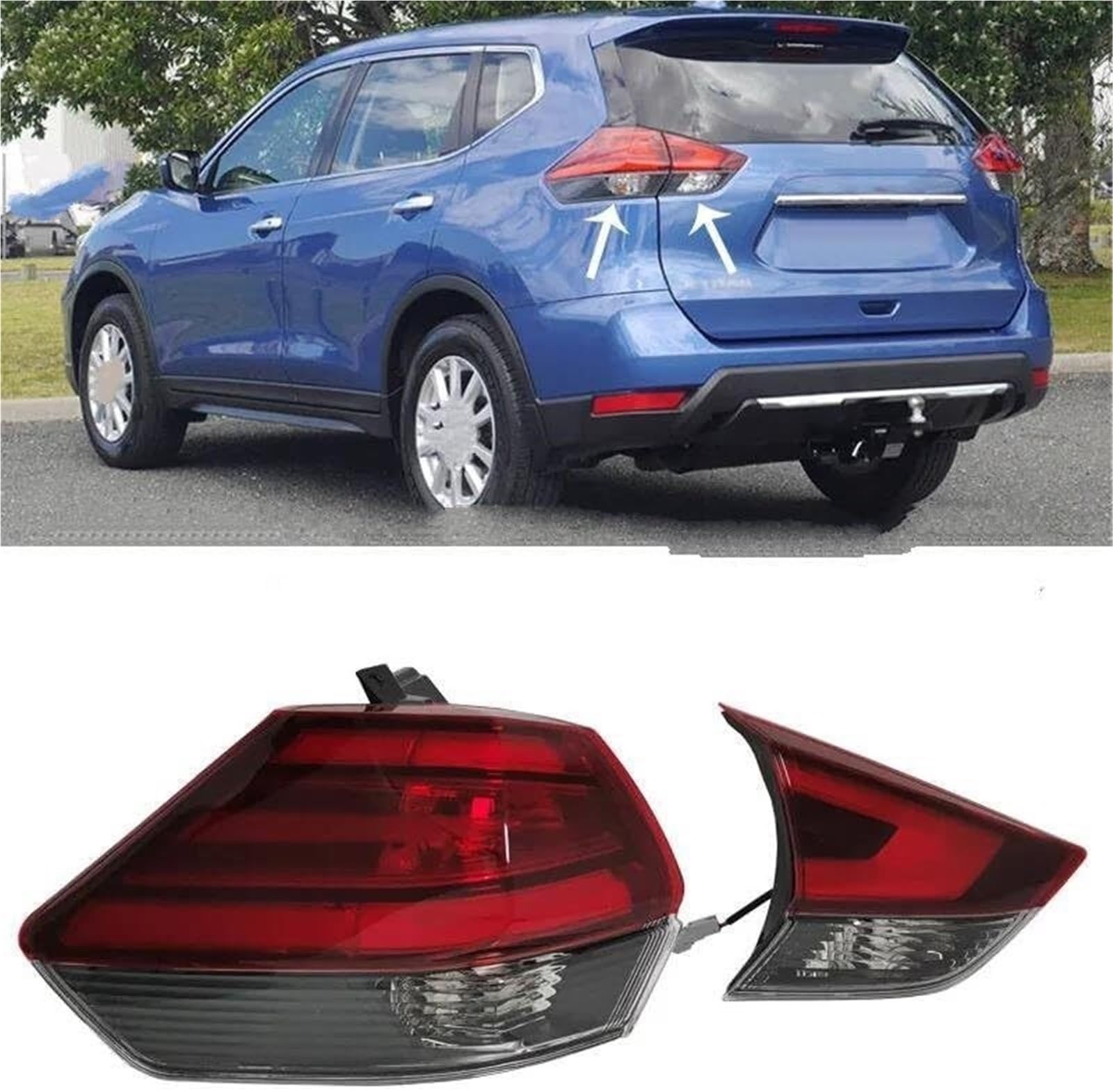 Lampada Fanale Posteriore Fanale posteriore paraurti posteriore per auto per Nissan per X-Trail T32 Gruppi ottici posteriori per auto(Outside Right)