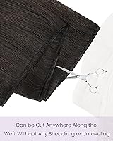 Vista 33 de LaaVoo Extensiones de cabello humano real para coser, extensiones de cabello humano de doble trama, color negro azabache, 18 pulgadas, 3.53 onzas