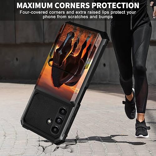 Miniatura 10 de Funda tipo cartera para Samsung Galaxy A54 5G con ranura para tarjetero, funda con tapa híbrida de doble capa, resistente, a prueba de golpes, funda