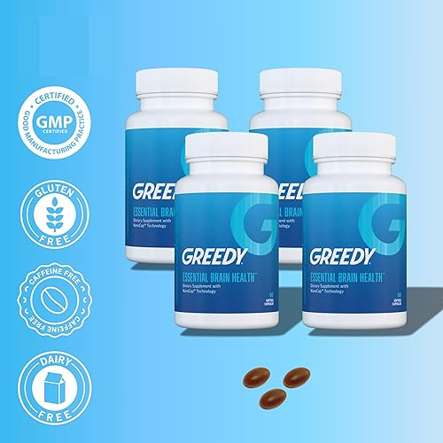 Miniatura 3 de Greedy® - Suplementos cerebrales nootrópicos para la memoria y la concentración – Suplementos de salud cerebral para adultos con tecnología