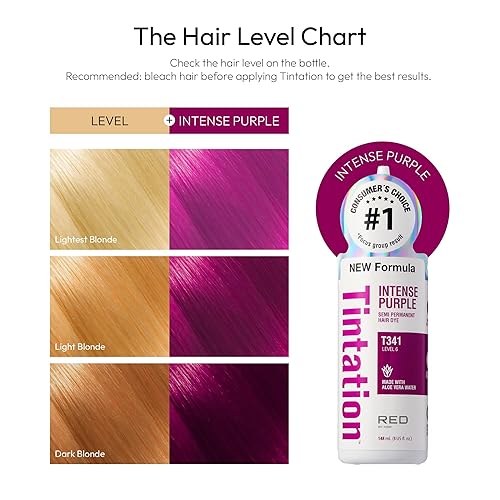 Vista 200 de Kiss Tintation Tratamiento de color semi-permanente para el cabello, 5.0 US fl oz (148 ml), rojo oscuro (Red Velvet)