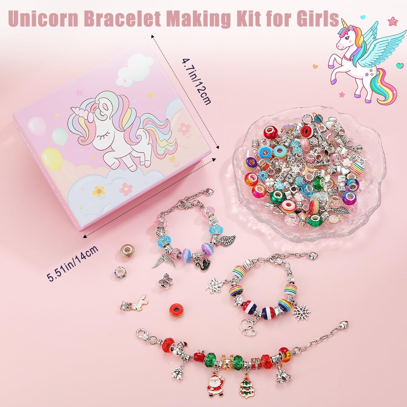 Emibele Charm Bracelet Making Kit, Jewelry Making Kit for Girls Age 8-12 image 2