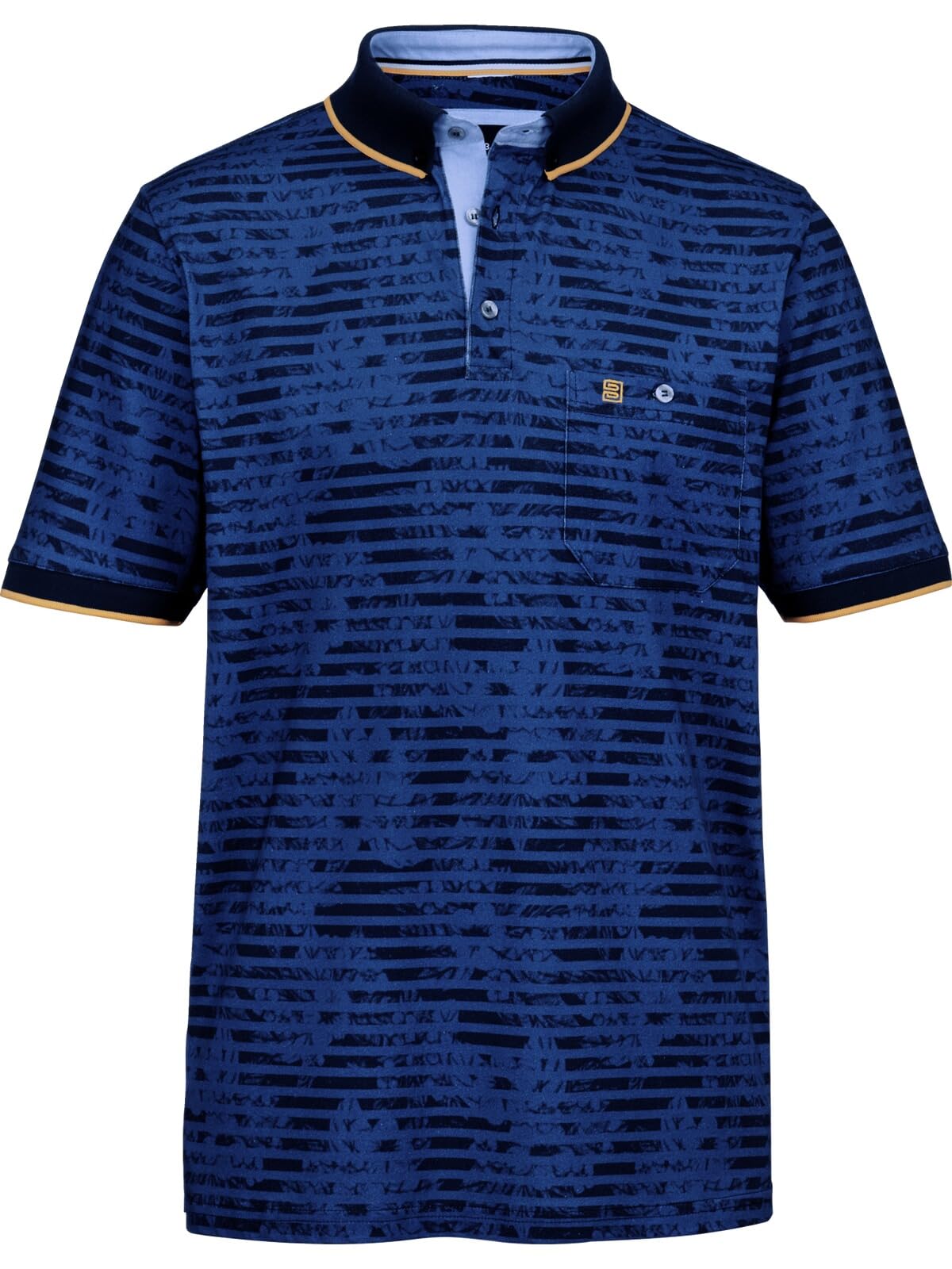 BABISTA Herren Poloshirt Fiorezza | gestreift, mit Polo-Kragen, Männer Freizeit-Shirt mit Streifen, aus 100% Baumwolle, gemustertes Blau, bis Gr. XL