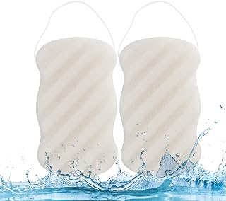 2 Konjac Natural Body Sponge, Gentle Baby Bath Natural Exfoliating Cleansing Konjac Sponge Shower for Men Women Adults Face Body & Facial Deep Cleansing Double-Sided Sponge for Skin Care (White)