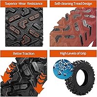 Vista 4 de FORERUNNER - Neumáticos ATV 25x8-12, todo terreno, 6PR 25x8x12, ATV, UTV, Trail Mud Sand Off-Road (paquete de 2, sin cámara)