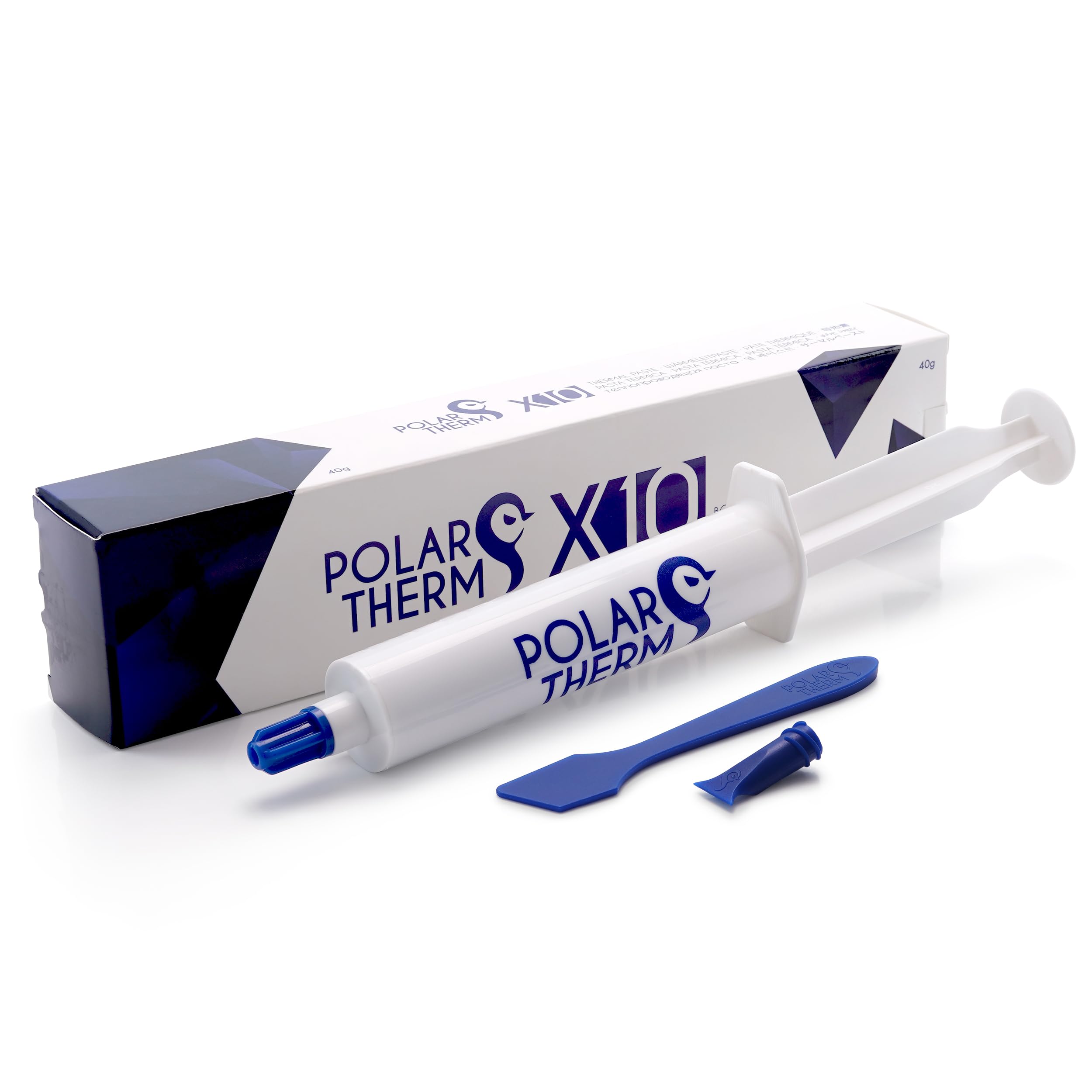 Polartherm X-10 Thermal Paste for CPU & GPU, 40 Grams, with Application aid, high Thermal Conductivity, Long Durability, Safe Application,