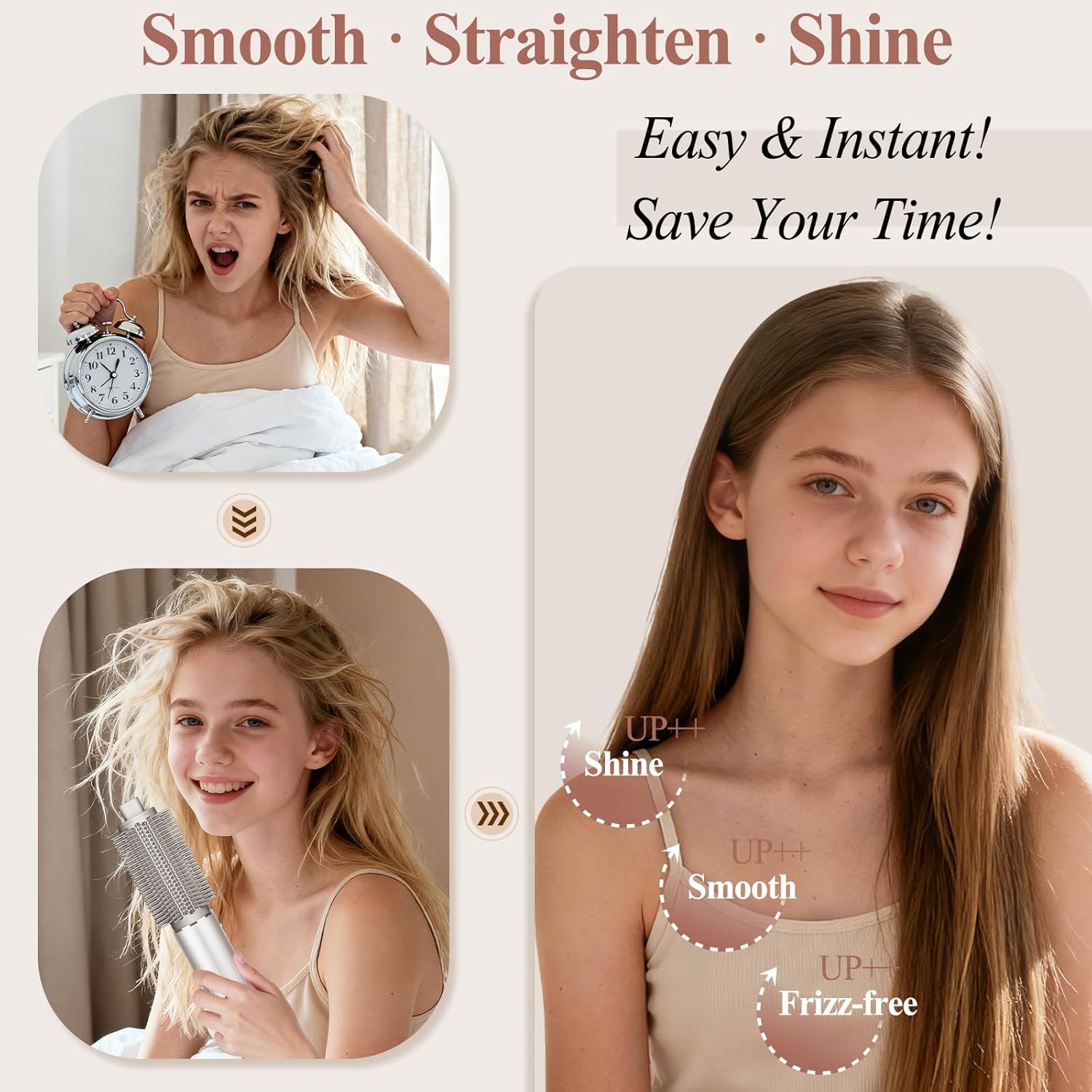 Round Brush Attachment for Shark FlexStyle, Upgraded Oval Round Volumizing Brush for Shark Flex Style Accessories Styling for for Smooth, Voluminous Curls(1.5 Inch Barrel, 2.32 Inch Bristle) - Image 6