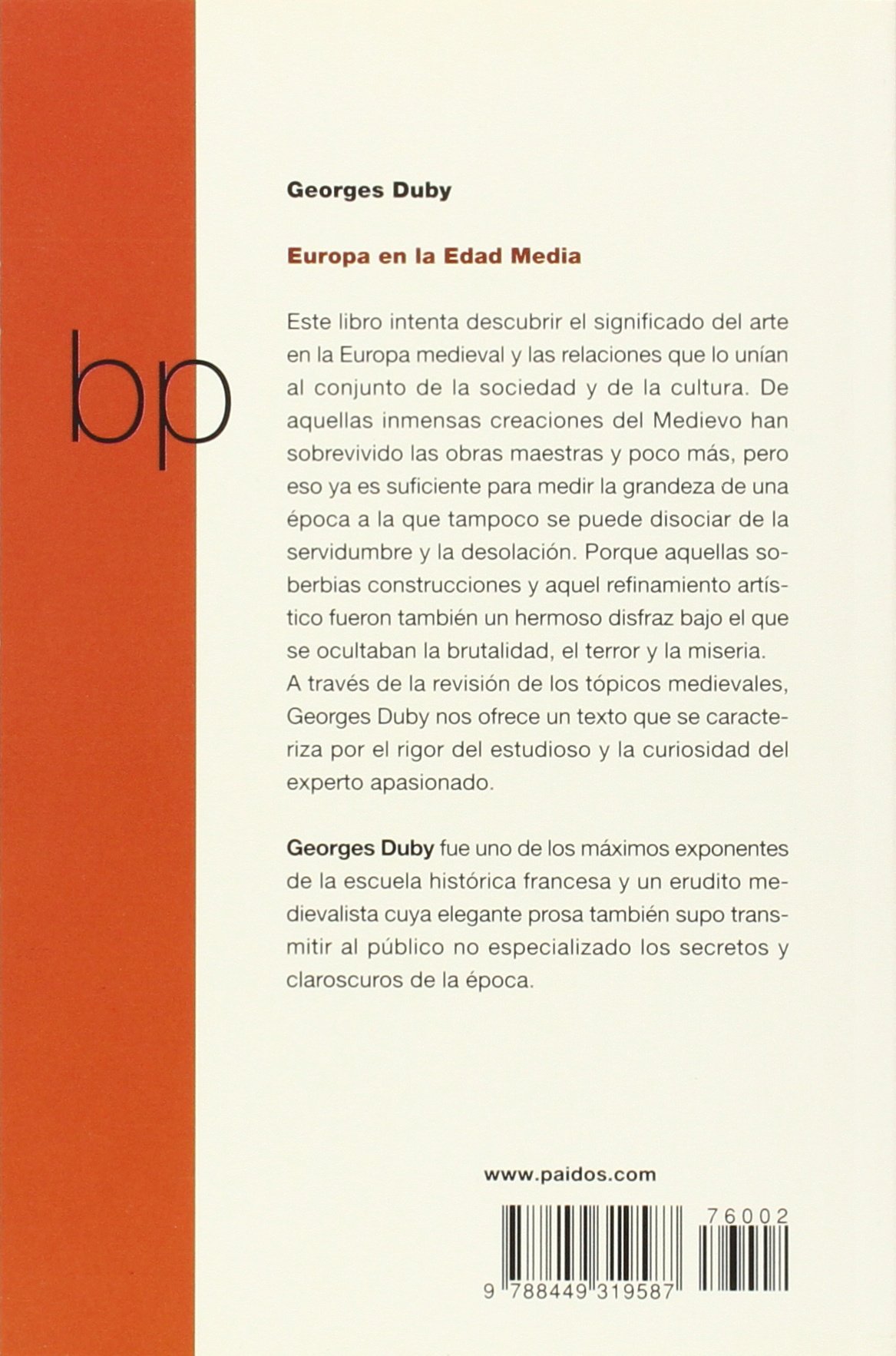 Europa en la Edad Media: 1 (Bolsillo Paidós)