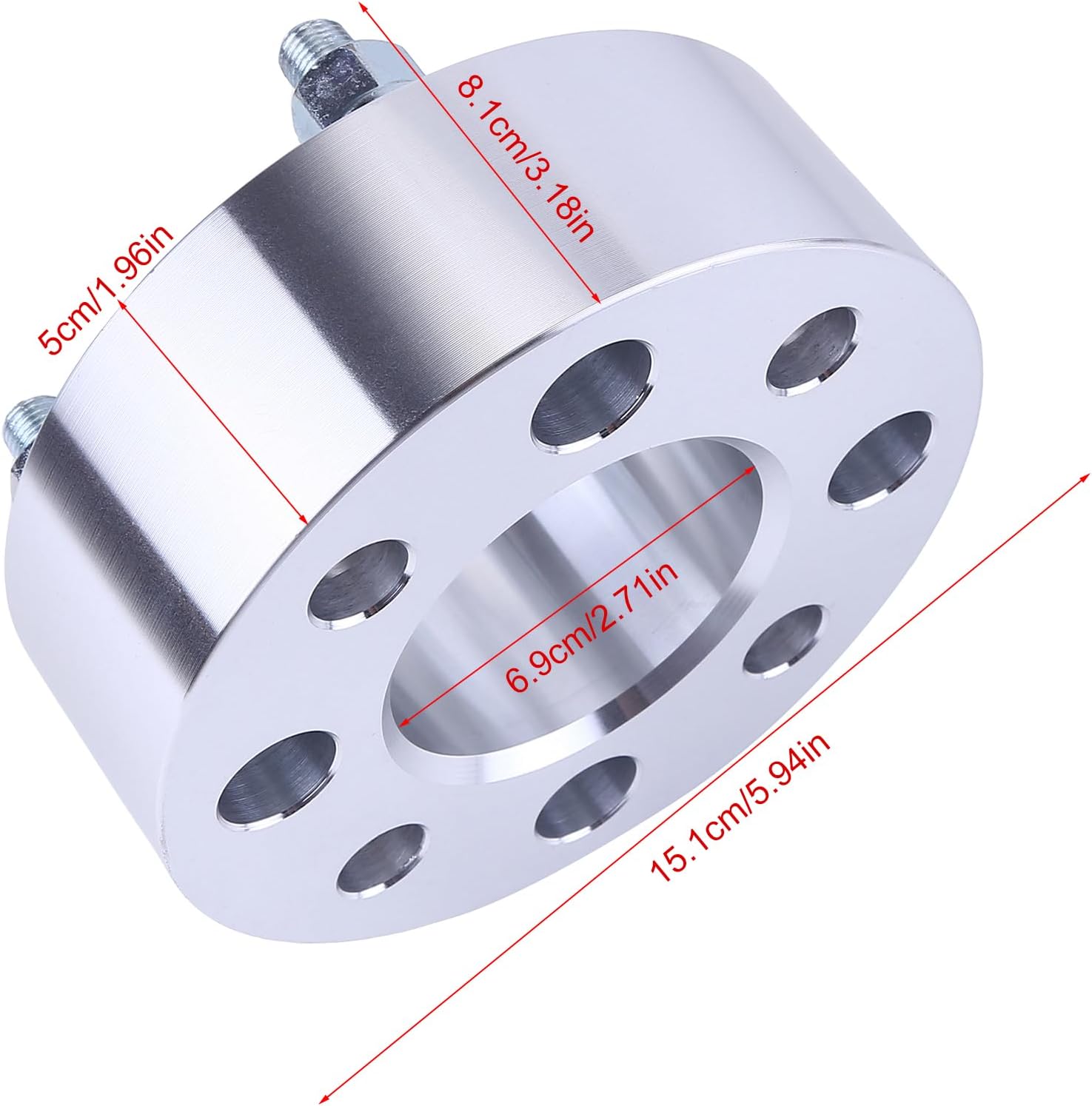 4x110mm UTV Wheel Spacers Compatible with CFMoto Uforce 1000 UTV 2019 2020 2021 2022 2023 2024, 4PCS 2inch Flange Hubcentric Wheel Adapters Spacers with 12x1.5 Studs 68mm