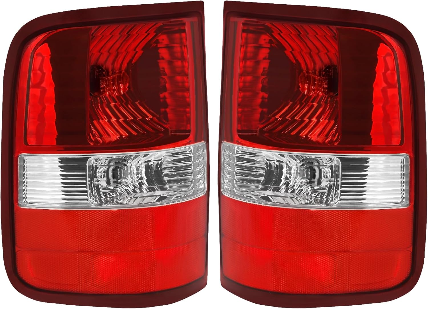 Tail Light Compatible with 2004-2008 Ford F150 04 05 06 07 Ford F150 08 Ford F150 2004 2005 2006 2007 2008 Ford F150 (Chrome-S)