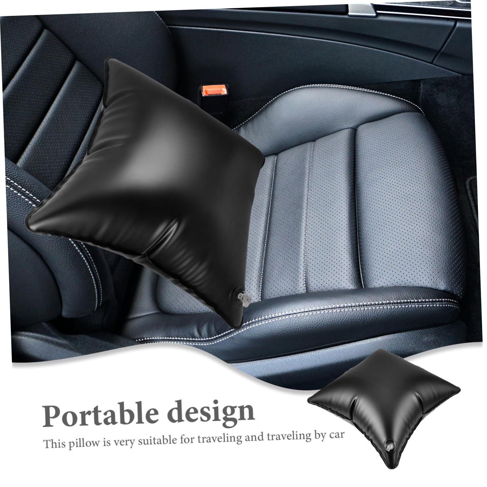 Cabilock 4piezas Cojín Inflable De Camping y Viaje Almohada Hinchable Portátil para Uso Automóvil Material Resistente y Fácil De Limpiar Diseño Compacto y Ligero para Al Aire