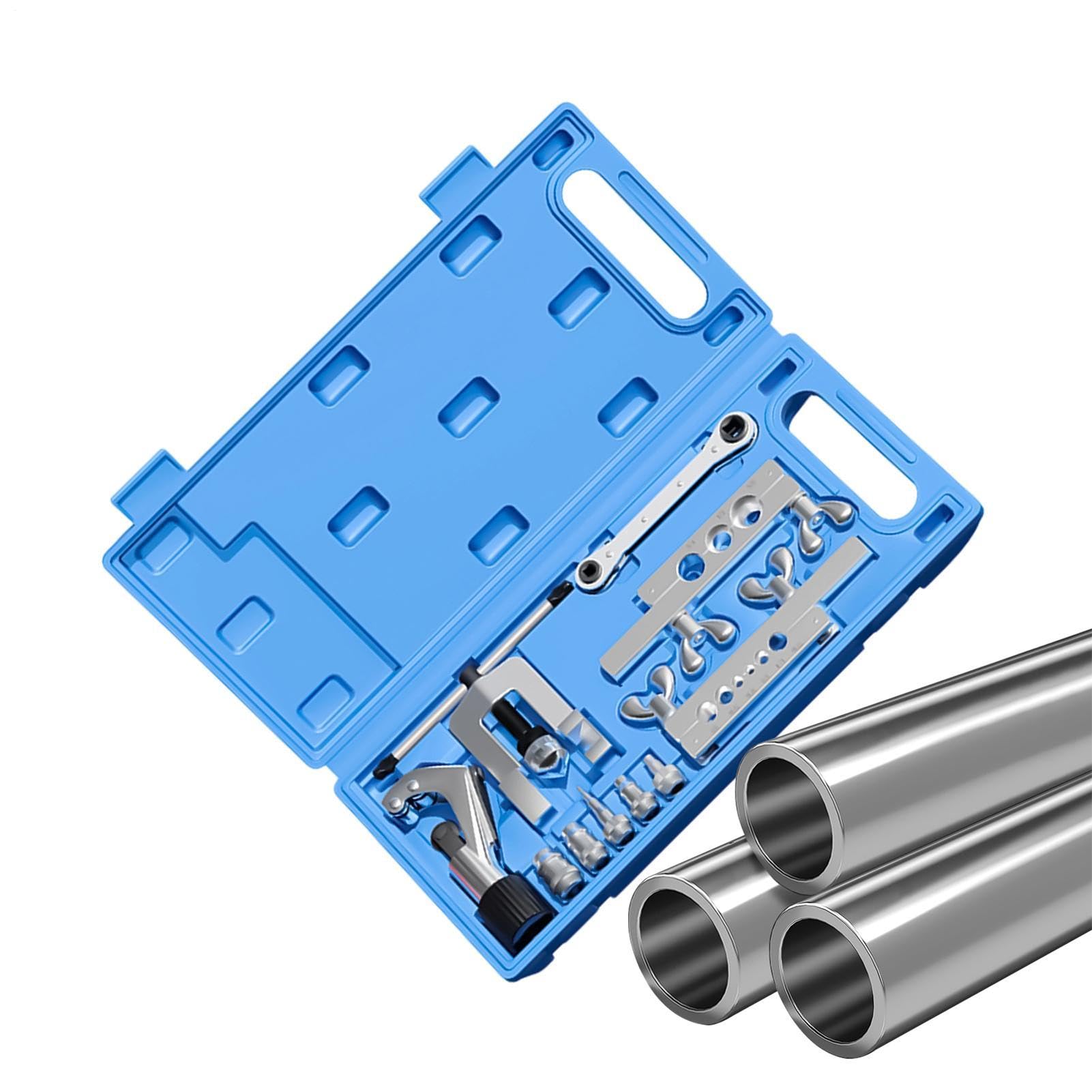 Genérico Kit Abocardador Frenos Set De Mantenimiento De Tuberías De Coche | Abocardadora Para Tubería Pesado Para Garaje Taller Industria Hogar Exterior Automóvil Camión