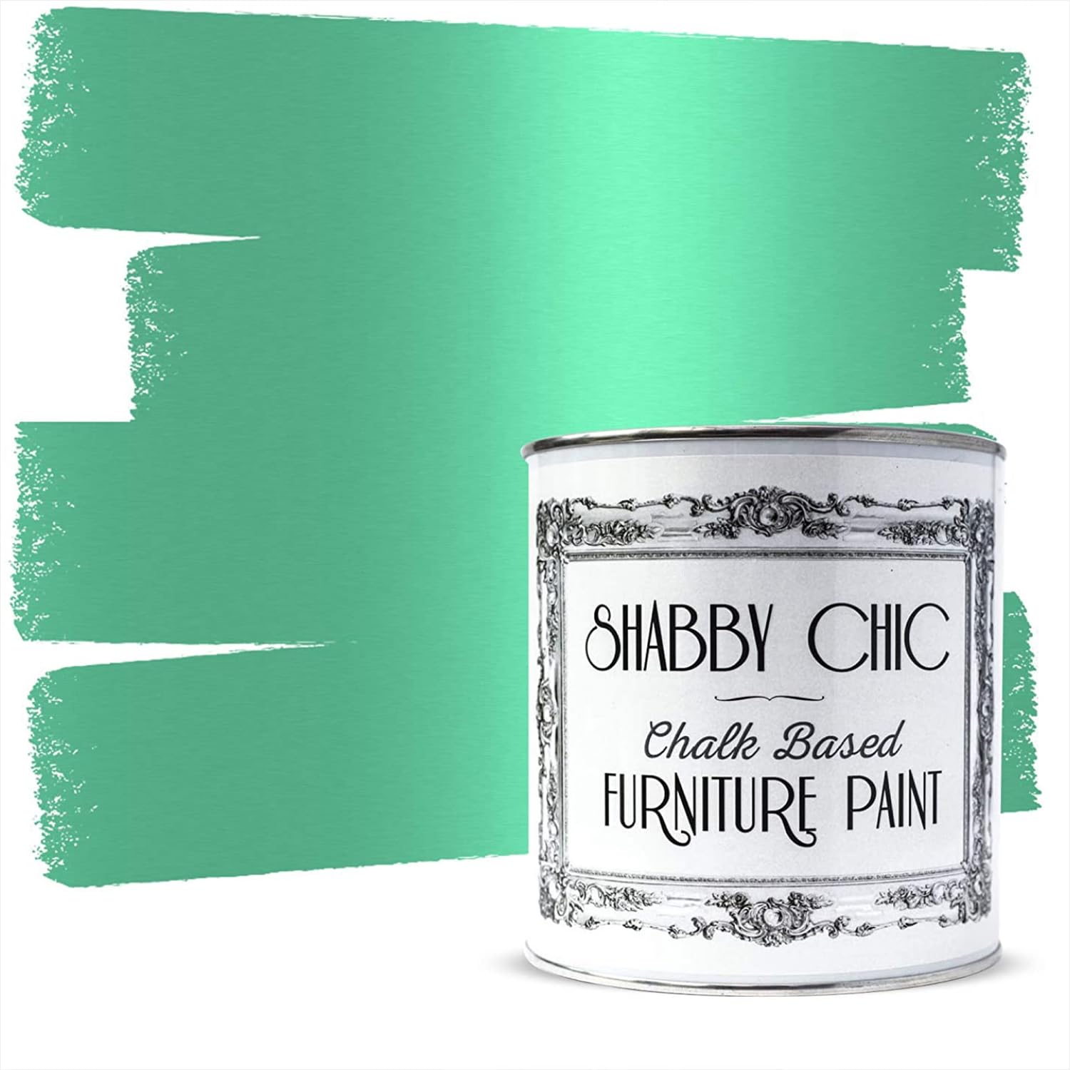Shabby Chic Chalk Based Furniture Paint, Metallic Green - 100 ml | Distressed Matt Finish for Furniture, Home Decor or DIY Projects | Interior & Exterior | Non-Sand, Suitable for Wood, Plastic & Metal — image 1