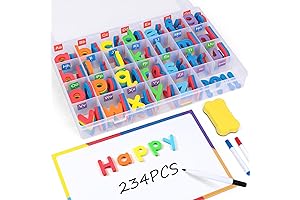 Classroom Magnetic Alphabet Letters Kit for Kids - Learning Spelling with Magnet Board