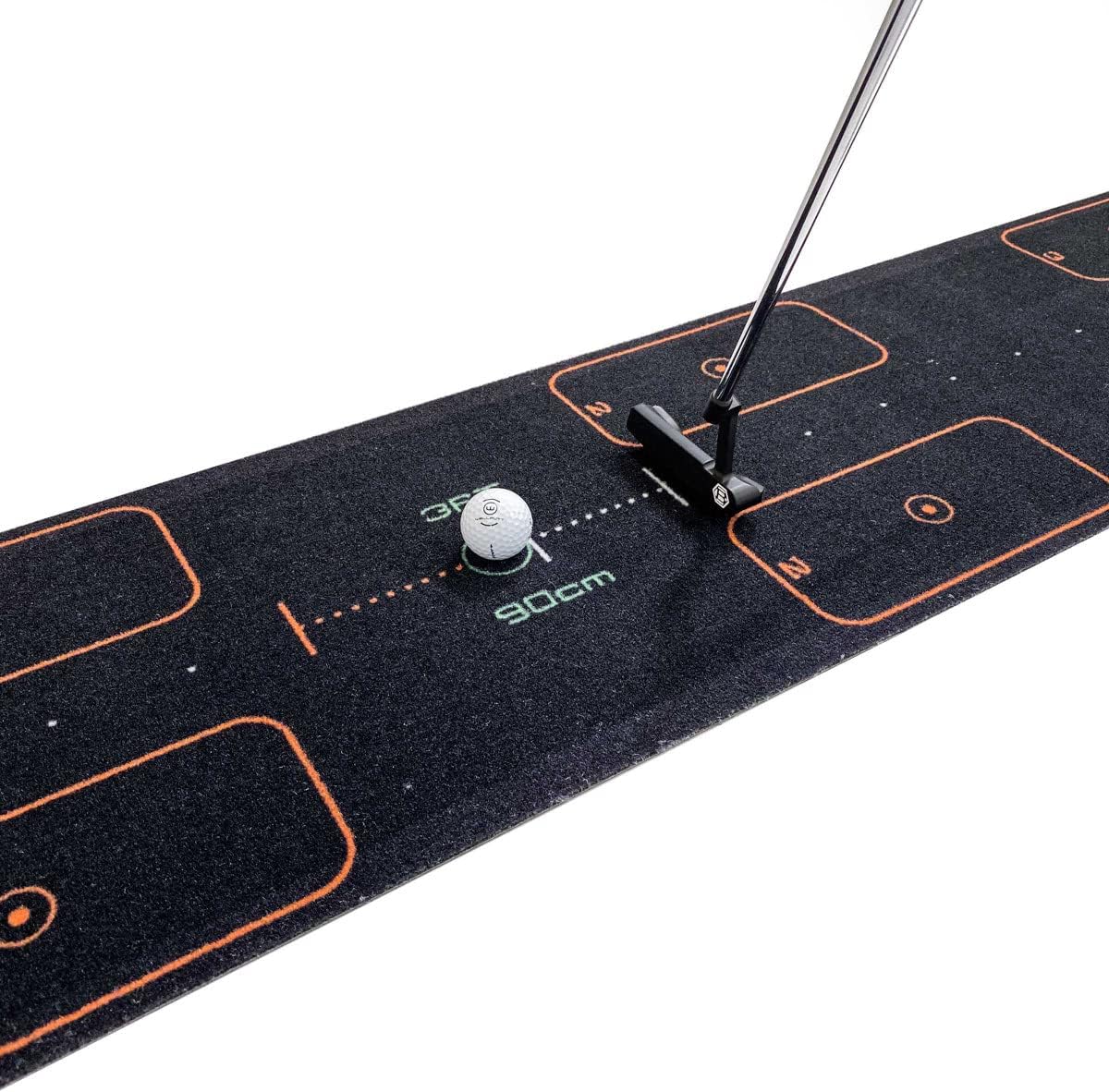 WELLPUTT - Golf Putting Training Mat - 10ft First
