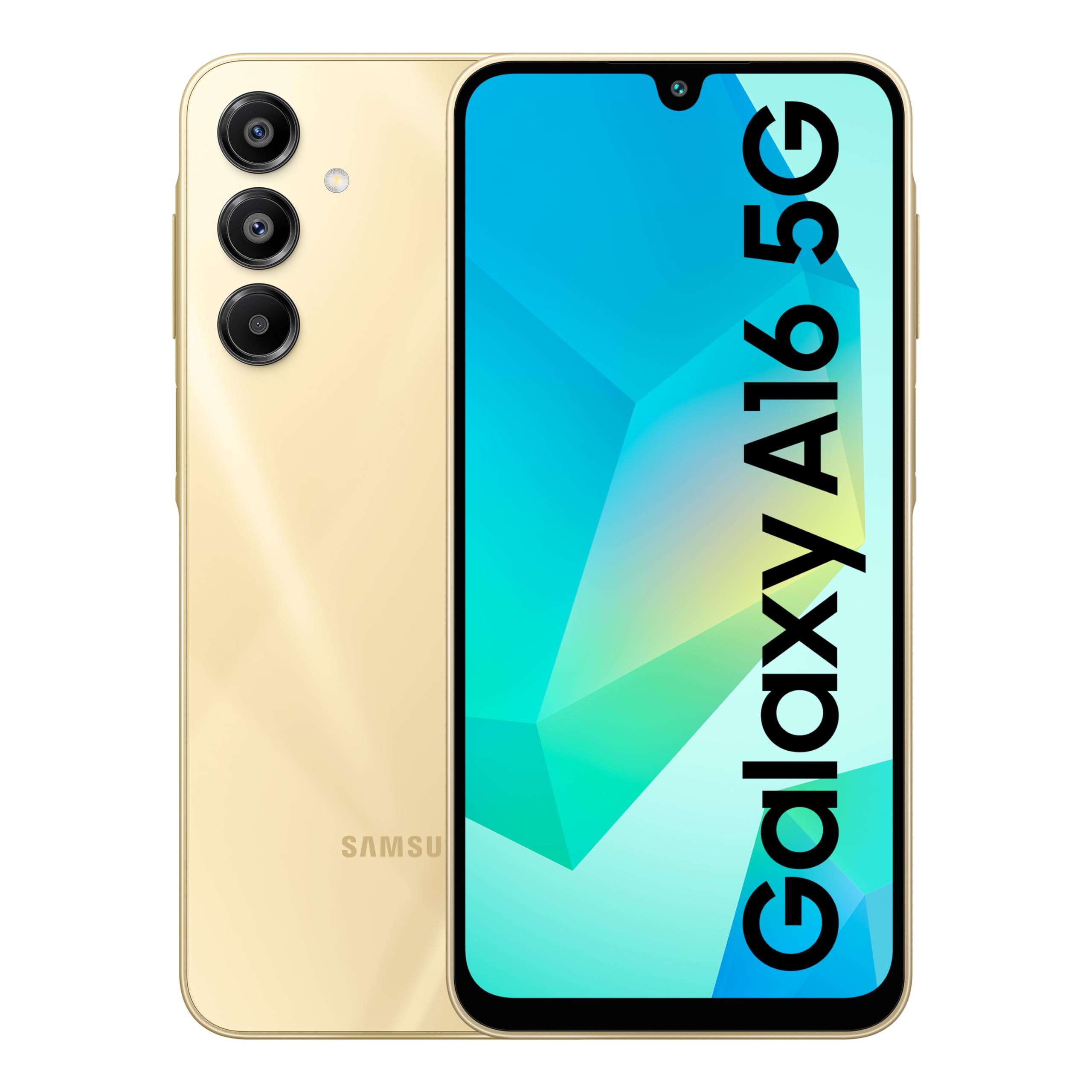 Samsung Galaxy A16 5G (Gold, 8GB RAM, 128GB Storage) | AI | Circle to Search | Super AMOLED | 6.5 Inch Display | 50MP Triple Camera | IP54 Rated | 6 Times OS Upgrades