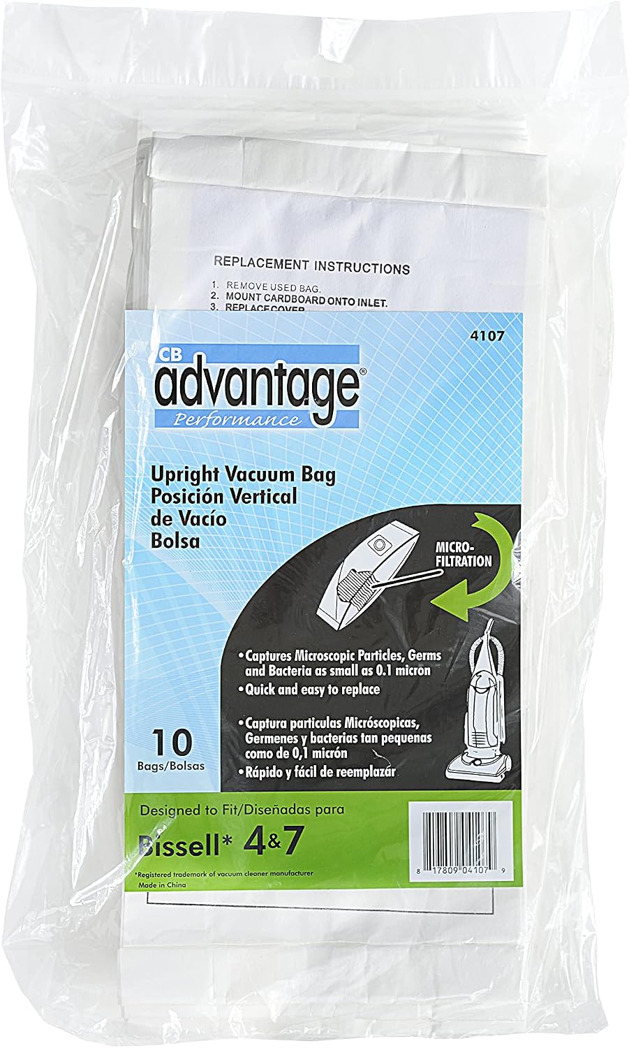 NPV Group Advantage Upright Replacement (10 Vacuum Bag, Tan