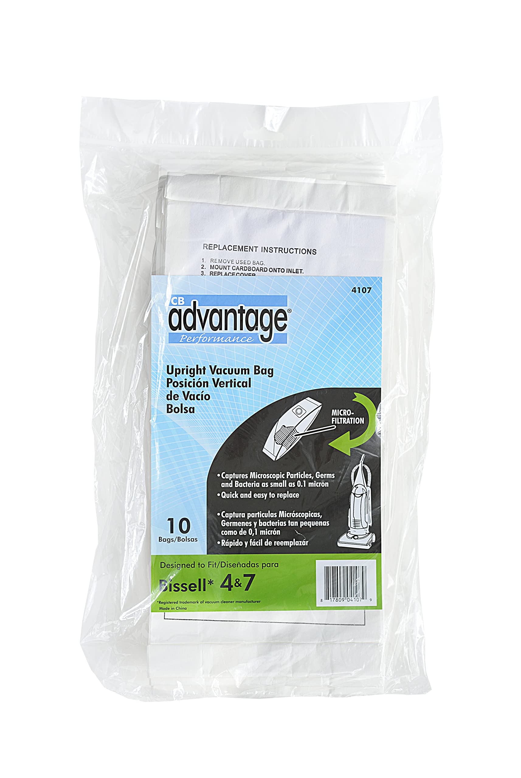 Sacs d'aspirateur lot de 10 NPV Group Advantage marron clair pour collecteur
