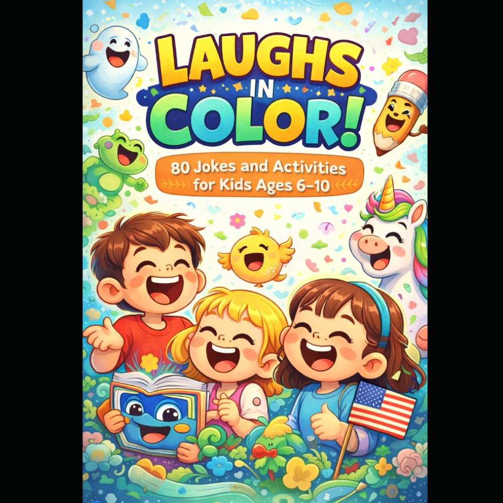 Laughs in Color!: A happy joke book with games, coloring pages, and lots of giggles!