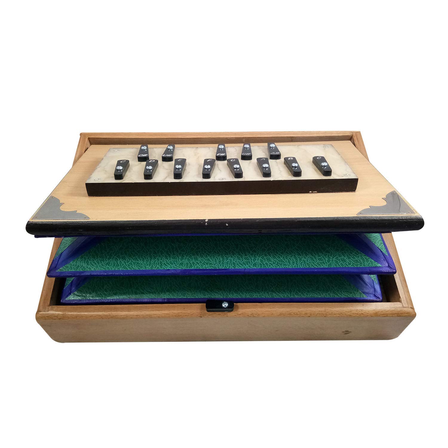 Professional Handmade Wood Shruti Box with Bag (Cream) shruthi box radel,shruthi box pedal,Shruthi Indian Musical Instrument,shruti box music,indian shruti box shruti box