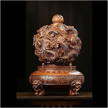 Desktop Figurines Qiankun Ding Ornaments,Fengshui Statue for Wealth and Luck,Centerpiece Table Decorations,Resin Desktop Ornament for Home Office Home Decor Statues Size Large