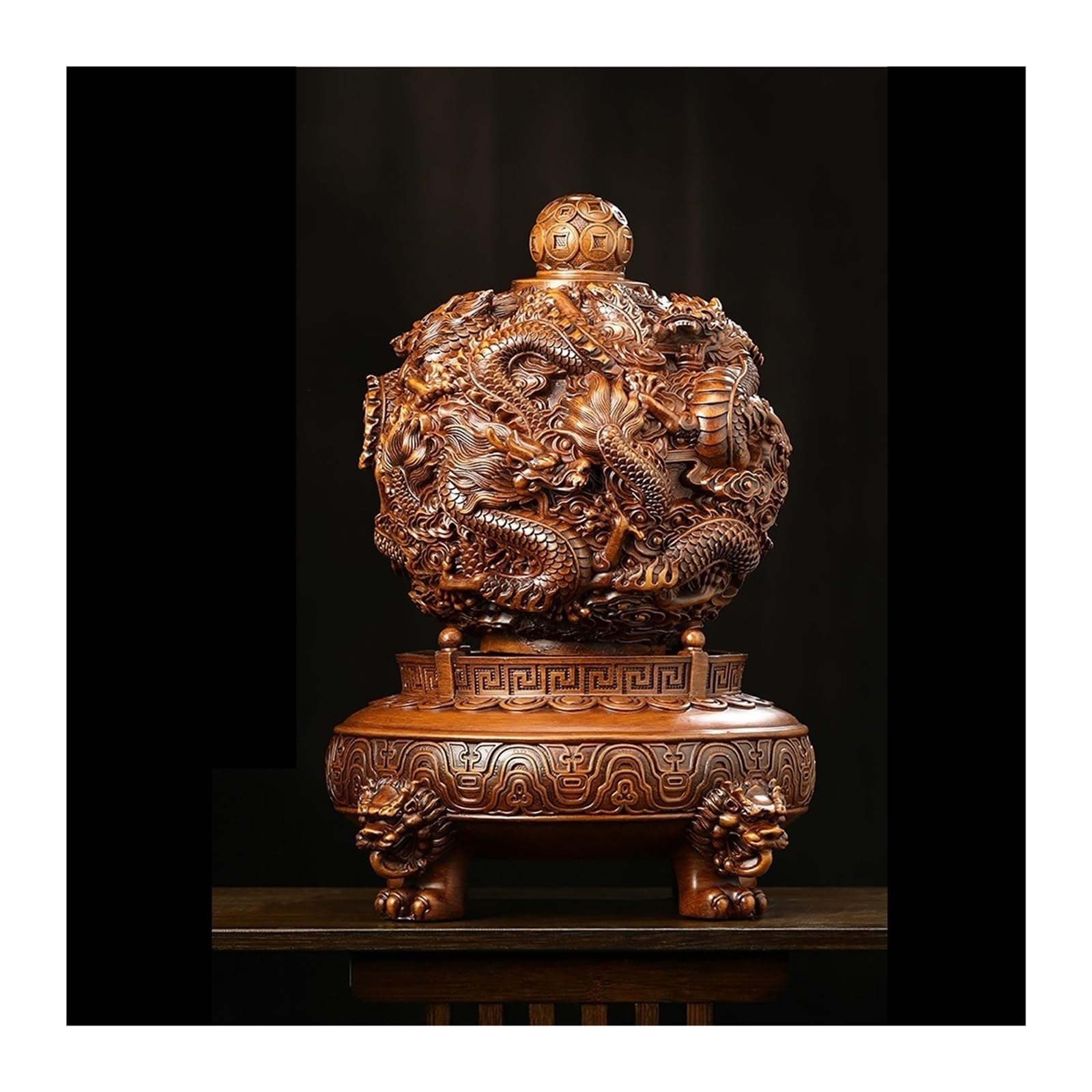 Statue Fengshui Qiankun Ding en résine pour décoration de salon et bureau