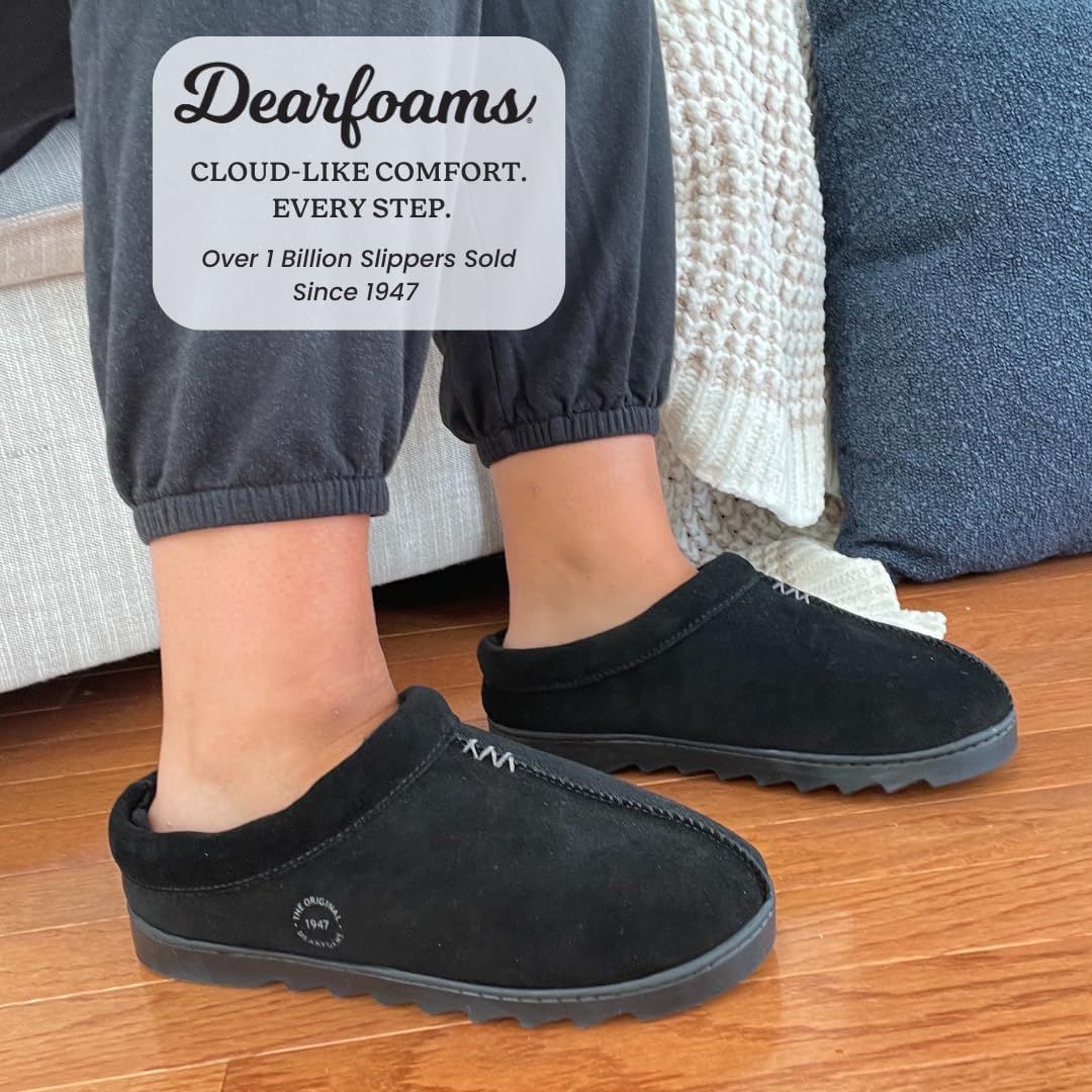 Dearfoams womens Suede Indoor Outdoor Doreen Clog - Image 2