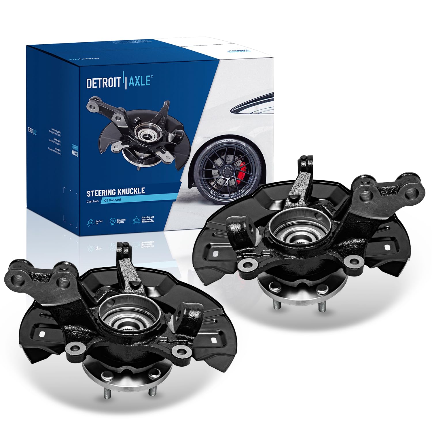 Detroit Axle - AWD Front 2pc Steering Knuckles for 2009-2013 Toyota Matrix