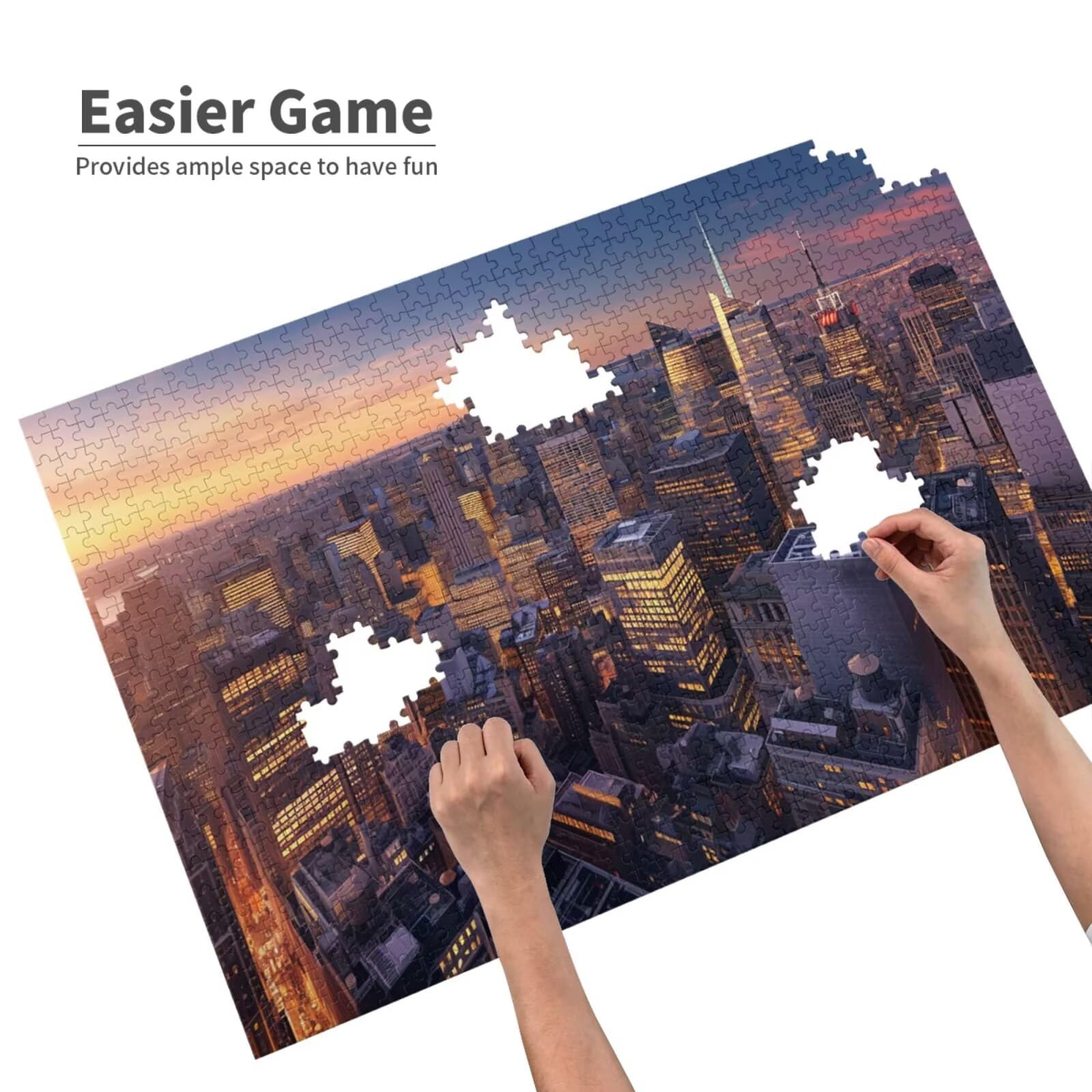 Puzzles Paisaje 1000 Adultos, Puzzle Ciudad con Cajas y Cartel, Juego Clásico de Puzzle Arte para Entretenimiento Adultos, Regalos de Decoración del Hogar para Pasatiempos Creativos de Mujeres 2T-992